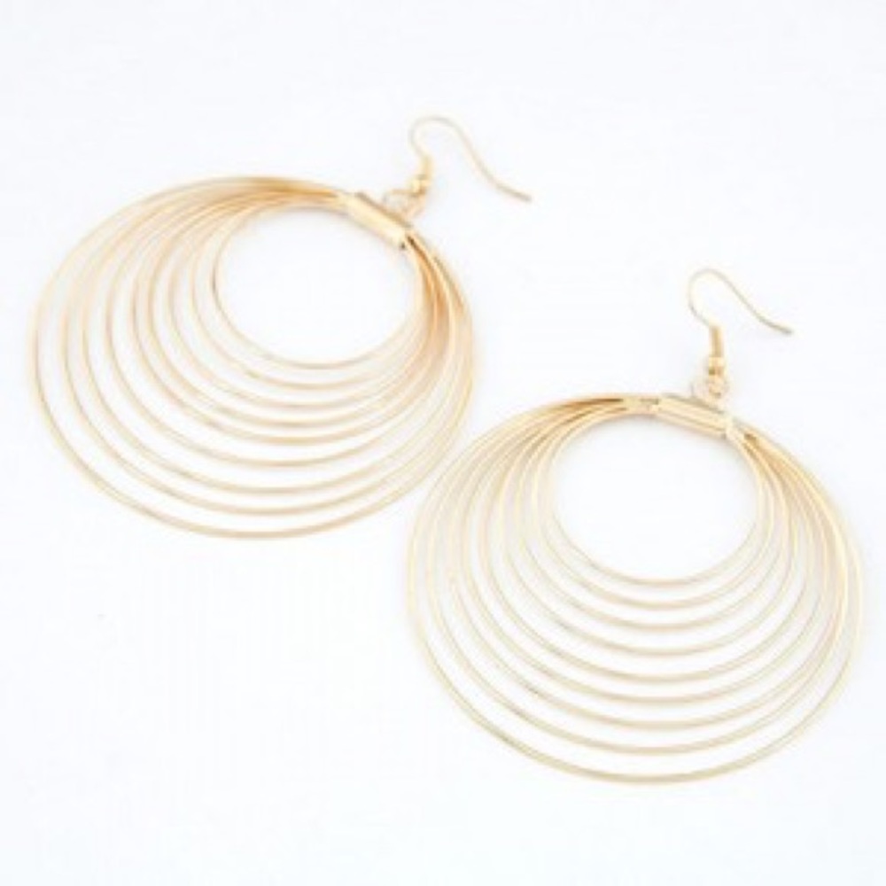 Gold tone hoops